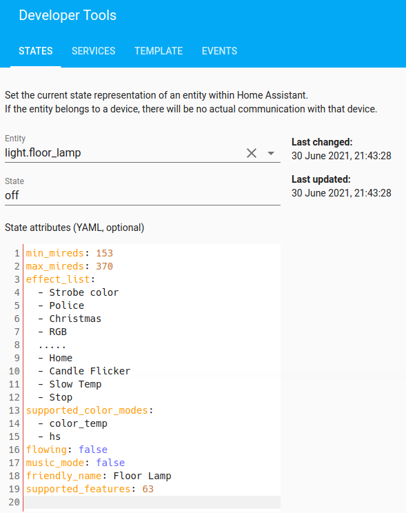 Image of Developer Tools State page